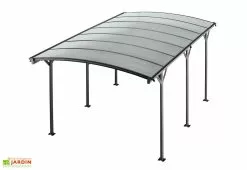 Forest Style Carport Autoportant En Aluminium Et Polycarbonate 15 M² – Nora -Abri et rangement boutique carport aluminium polycarbonate nora forest style