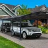 Carport Arcadia 10,7 X 3,59 M Gris | Palram - Canopia -Abri et rangement boutique carport aluminium polycarbonate palram arcadia 10600
