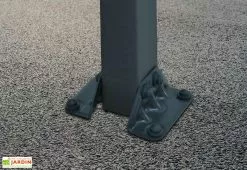 Carport Arcadia 8,63 X 3,59 M Gris | Palram - Canopia -Abri et rangement boutique carport aluminium polycarbonate palram arcadia ancrage 4