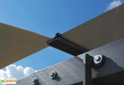 Carport Arcadia 10,7 X 3,59 M Gris | Palram - Canopia -Abri et rangement boutique carport aluminium polycarbonate palram arcadia plaques profils