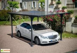 Habrita Carport En Aluminium Toit Plat (294x500cm) -Abri et rangement boutique carport aluminium polycarbonate toit plat 294x500cm 2