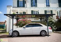 Habrita Carport En Aluminium Toit Plat (294x500cm) -Abri et rangement boutique carport aluminium polycarbonate toit plat 294x500cm 3