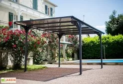 Habrita Carport En Aluminium Toit Plat (294x500cm) -Abri et rangement boutique carport aluminium toit plat