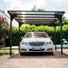 Habrita Carport En Aluminium Toit Plat (294x500cm) -Abri et rangement boutique carport aluminium toit plat polycarbonate