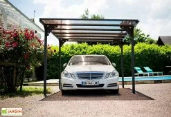 Habrita Carport En Aluminium Toit Plat (294x500cm)
