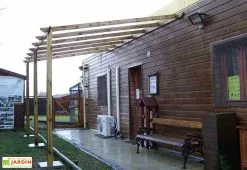 Habrita Carport Bois Adossable Autoclave Monopente 3x5m -Abri et rangement boutique carport bois adossable autoclave monopente 3x5m 1