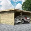 Solid Carport En Bois Traité Autoclave (7x5m) -Abri et rangement boutique carport bois autoclave 5 7metre
