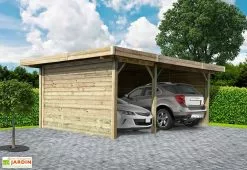 Solid Carport En Bois Traité Autoclave (7x5m)
