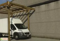 Solid Carport En Bois Autoclave Pour Camping Car (506x406cm)