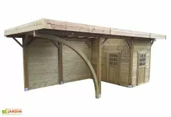 Solid Carport Bois Autoclave Modulable 4 X 5 M -Abri et rangement boutique carport bois autoclave modulable 4x5m 1