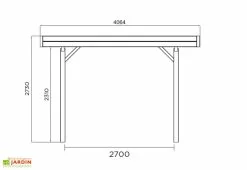 Solid Carport Bois Autoclave Modulable 4 X 5 M -Abri et rangement boutique carport bois autoclave solide 4x5m 20m2 s7722 1