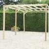 Habrita Carport Sans Couverture En Bois Traité Autoclave 15 M² -Abri et rangement boutique carport bois autoportant 3x5 car3050a