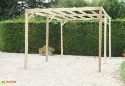 Habrita Carport Sans Couverture En Bois Traité Autoclave 15 M²