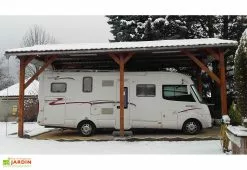 C.P.B.F Carport Camping-car Bois Douglas 23 à 41 M² H. 3,20 M – Azur 6 Poteaux -Abri et rangement boutique carport bois camping car 230cm cpbf azur