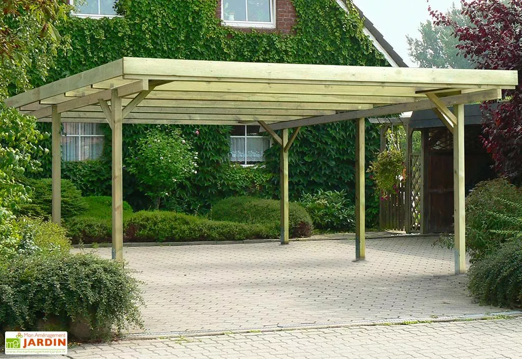 Eden Partenaire Jardin Carport En Bois D’Epicéa Traité Avec Couverture En PVC 25 M² 3 Eden Partenaire Jardin Carport En Bois D’Epicéa Traité Avec Couverture En PVC 25 M²