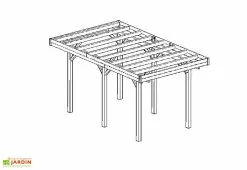 Solid Carport Bois Modulable 3x5 M -Abri et rangement boutique carport bois modulable solid s7721 2