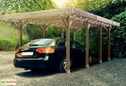 Solid Carport Bois Modulable 3x5 M