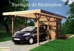 Solid Carport Bois Modulable 3x5 M -Abri et rangement boutique carport bois modulbale solid s7721 3