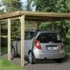 Weka Carport Bois Optima 1 Voiture (Plusieurs Tailles)