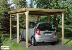 Weka Carport Bois Optima 1 Voiture (Plusieurs Tailles)
