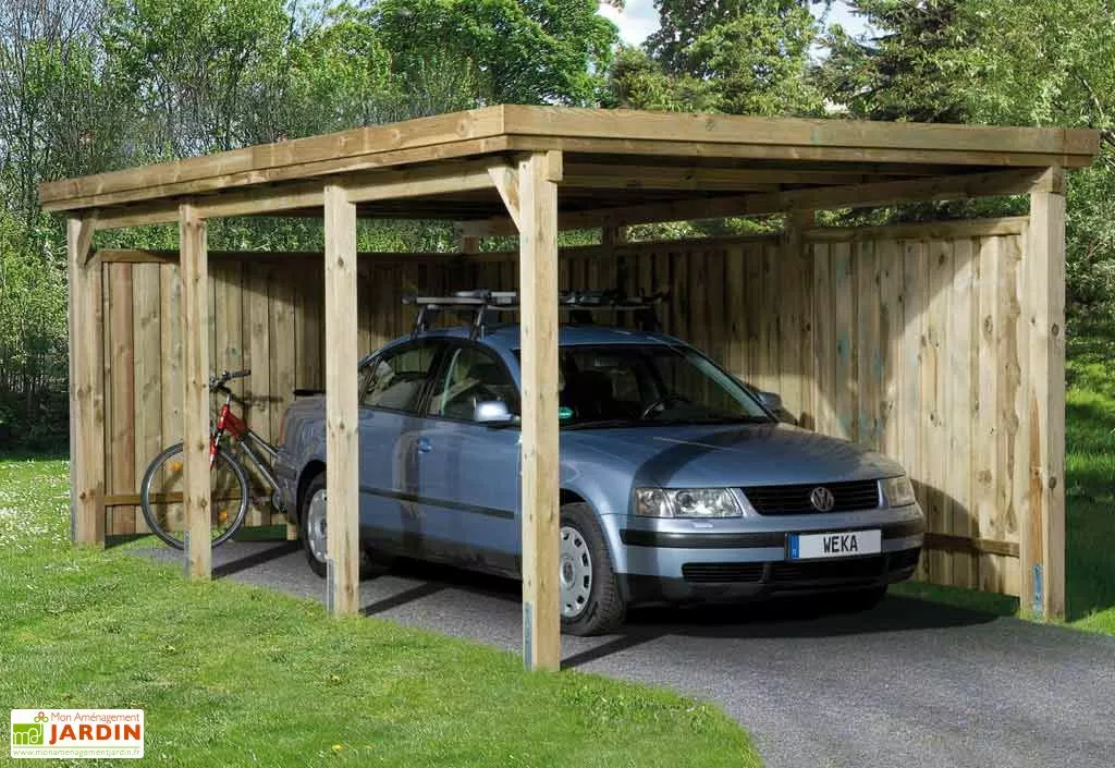 Weka Carport Bois Optima 1 Voiture (Plusieurs Tailles) 5 Weka Carport Bois Optima 1 Voiture (Plusieurs Tailles) – Image 3