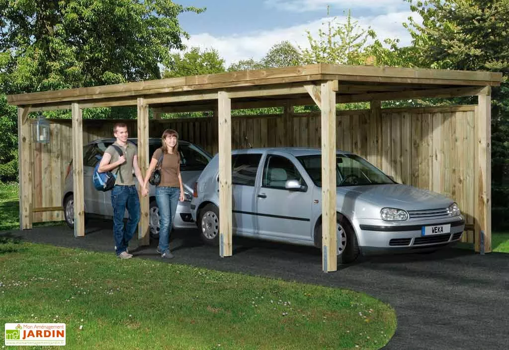 Weka Carport Bois Optima 1 Voiture (Plusieurs Tailles) 7 Weka Carport Bois Optima 1 Voiture (Plusieurs Tailles) – Image 5
