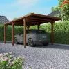 Forest Style Carport En Bois De Pin Traité Avec Couverture Polycarbonate Victor – 16,5 M² -Abri et rangement boutique carport bois polycarbonate victor 0