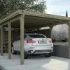 Weka Carport En Bois De Pin Traité Et Toit En Acier Galvanisé – 20,31 M² -Abri et rangement boutique carport bois toit acier weka 20m2
