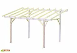 Habrita Carport Bois Toit 1 Pente (Sans Couverture) – 5 X 3 M