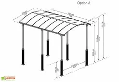 Carport Camping-car Alpine 5,07 X 3,52 M Gris | Palram - Canopia -Abri et rangement boutique carport camping car alpine 507cm palram canopia 1