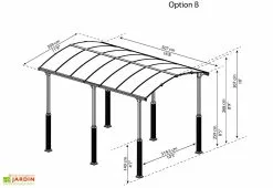 Carport Camping-car Alpine 5,07 X 3,52 M Gris | Palram - Canopia -Abri et rangement boutique carport camping car alpine 507cm palram canopia