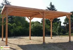 C.P.B.F Carport Pour Camping-car En Bois Douglas Sans Couverture