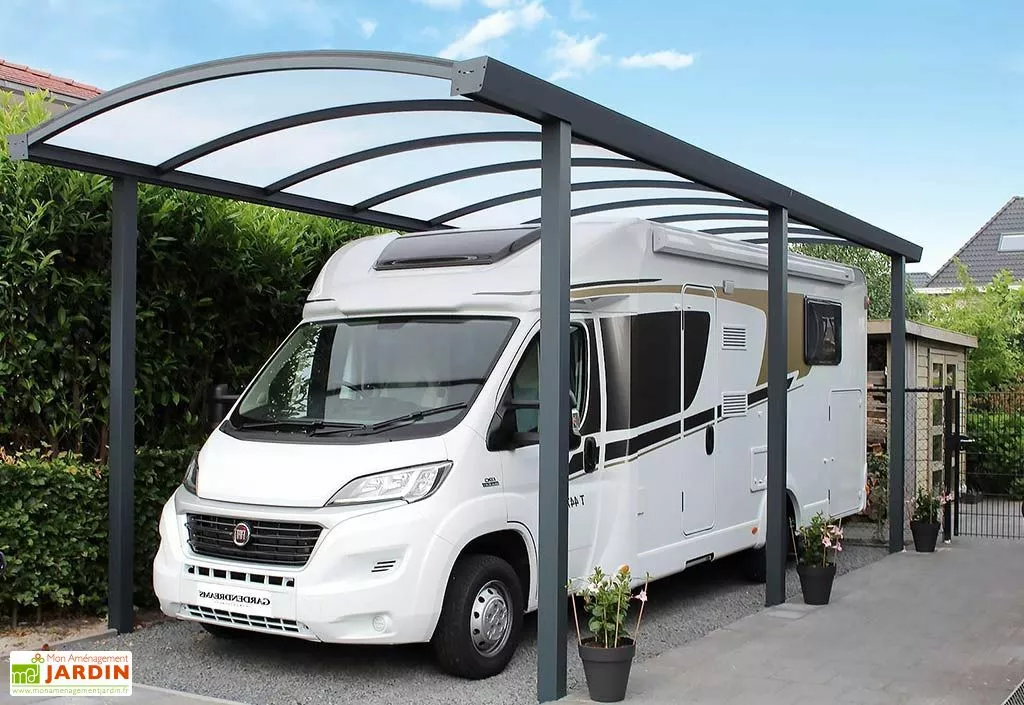 GARDENDREAMS Carport Camping-Car Aluminium Et Polycarbonate 16 Mm 800x300x330cm 3 GARDENDREAMS Carport Camping-Car Aluminium Et Polycarbonate 16 Mm 800x300x330cm