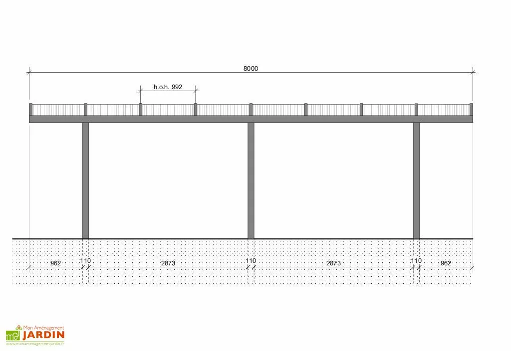 GARDENDREAMS Carport Camping-Car Aluminium Et Polycarbonate 16 Mm 800x300x330cm 4 GARDENDREAMS Carport Camping-Car Aluminium Et Polycarbonate 16 Mm 800x300x330cm – Image 2