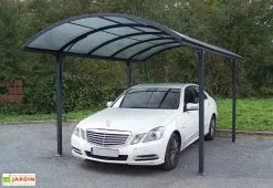 Habrita Carport Design Aluminium Toit Rond Polycarbonate 4,85 X 3 M Vis. Inox -Abri et rangement boutique carport design aluminium toit rond polycarbonate visserie inox 5m 4