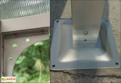 Habrita Carport Design Aluminium Toit Rond Polycarbonate 4,85 X 3 M Vis. Inox -Abri et rangement boutique carport design aluminium toit rond polycarbonate visserie inox 5m 6