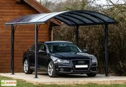 Habrita Carport Design En Aluminium à Toit Rond En Polycarbonate 305x485x250