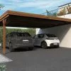 Forest Style Carport Double Adossé En Bois Traité Avec Couverture Polycarbonate – 30,6 M² -Abri et rangement boutique carport double adosse victor 1