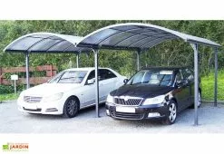 Habrita Carport Double Aluminium Et Polycarbonate 590 X 485 Cm -Abri et rangement boutique carport double aluminium polycarbonate 600x485cm
