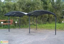 Habrita Carport Double Aluminium Et Polycarbonate 590 X 485 Cm