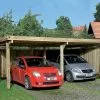 Weka Carport Double En Bois De Pin Traité Et Toit Acier Galvanisé – 30,87 M² 2 Weka Carport Double En Bois De Pin Traité Et Toit Acier Galvanisé – 30,87 M² -Abri et rangement boutique carport double bois toit acier 30m2