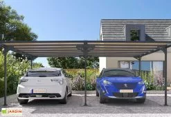 TRIGANO Carport Double En Aluminium Et Polycarbonate Mistral 30 M²