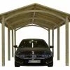 Jagram Carport En Bois Traité Alaska - 23,3 M² -Abri et rangement boutique carport en bois alaska 6 x 4 m