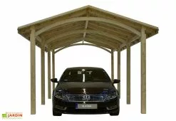 Jagram Carport En Bois Traité Alaska - 23,3 M²