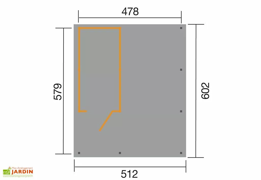 Weka Carport En Bois PLUS XL (5x6) 5 Weka Carport En Bois PLUS XL (5x6) – Image 3