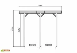 Solid Carport Double En Bois Autoclave Pour Camping Car (506x606cm) 8 Solid Carport Double En Bois Autoclave Pour Camping Car (506x606cm) -Abri et rangement boutique carport en bois pour camping car 506x606 2