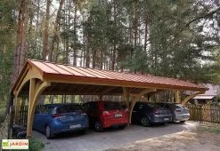 Jagram Carport 4 Voitures En Bois Traité Revelatio 4 - 69 M²