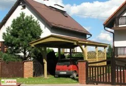 Jagram Carport En Épicéa Traité Et Lamellé Collé 361x606x299cm Nevada