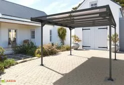 TRIGANO Carport En Métal Aluminium, Acier Et Polycarbonate 5 X 3 M - Mistral
