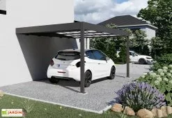 TRIGANO Carport Adossé En Aluminium Et Polycarbonate Libeccio 16 M²